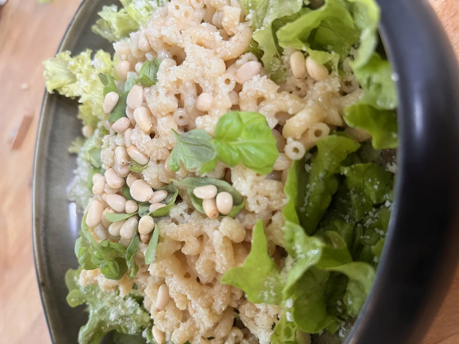 Coquillettes au pesto à ma façon, recette minceur de Laurence