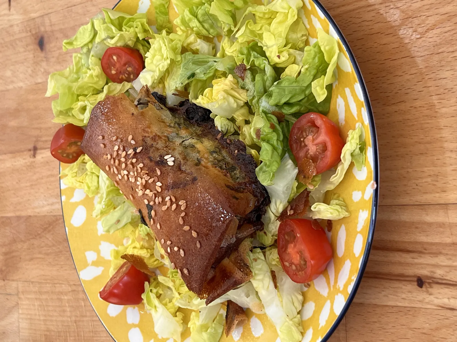Croquants de feta et courgette en salade, recette minceur de Laurence