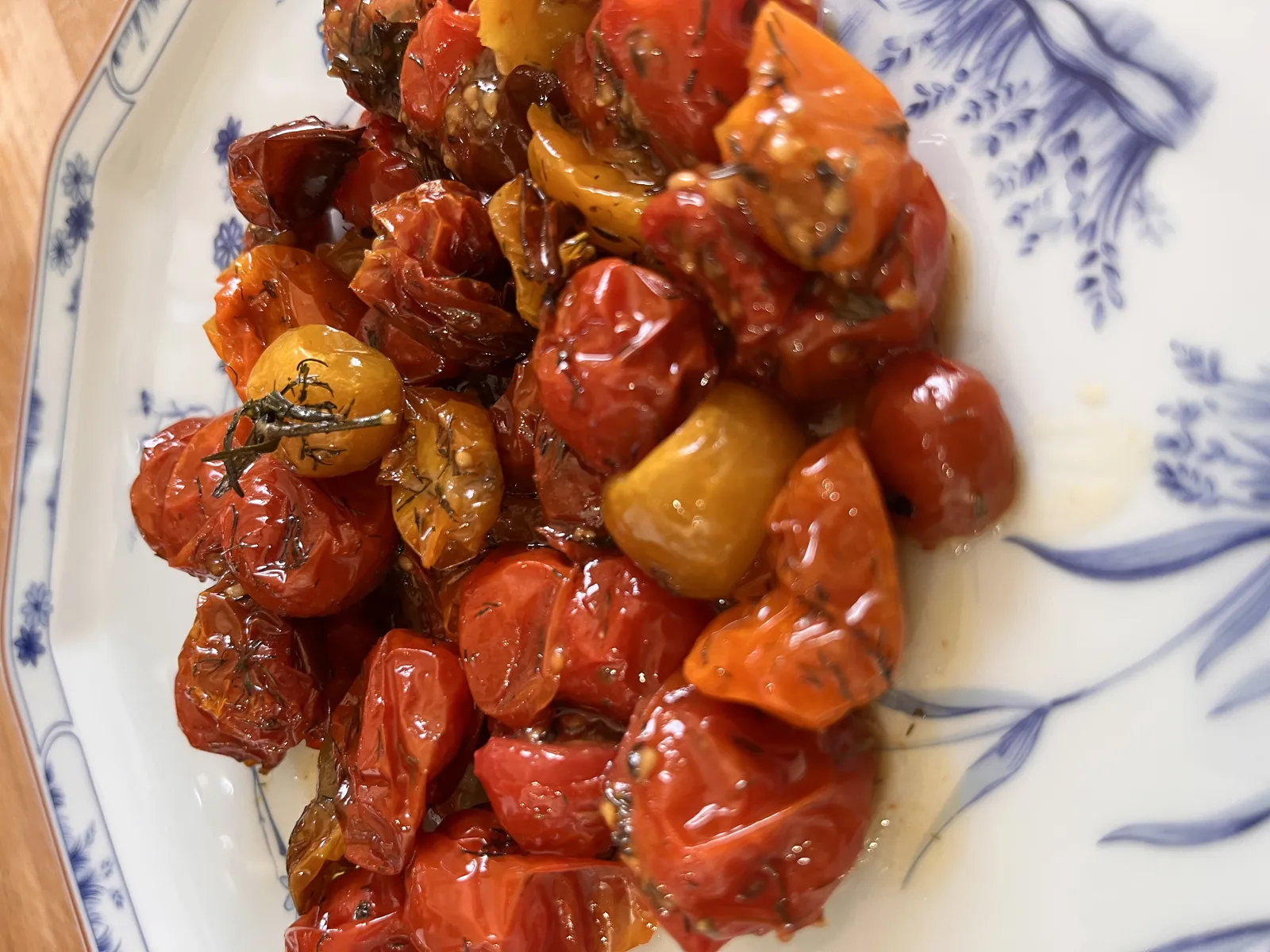 Les tomates cerises rôties, recette minceur de Laurence