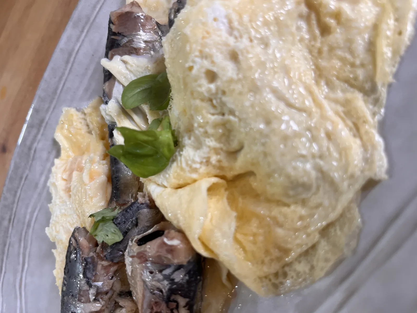 Omelette aux sardines, recette minceur de Laurence