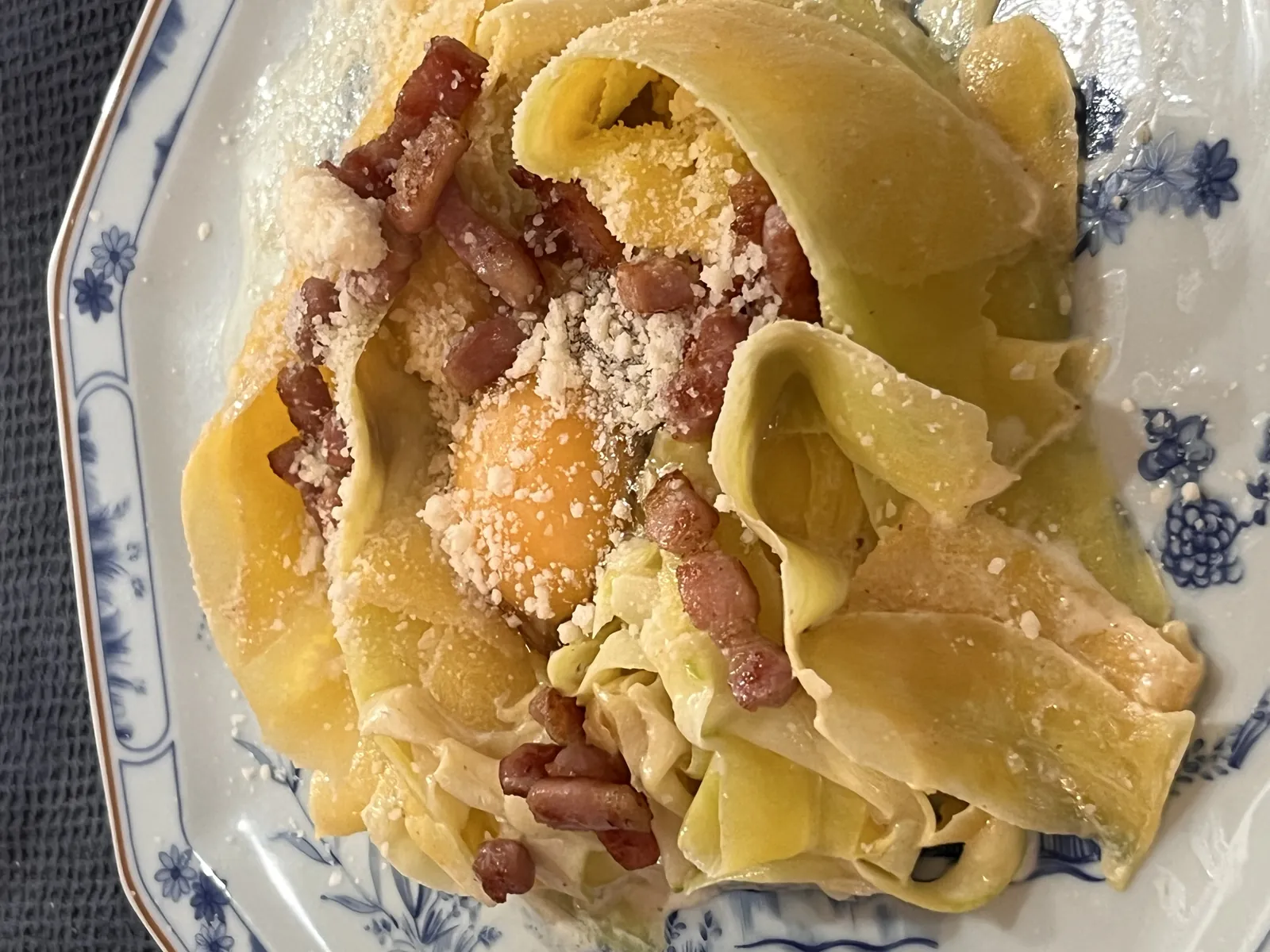 Tagliatelles de courgettes à la carbonara, recette minceur de Laurence