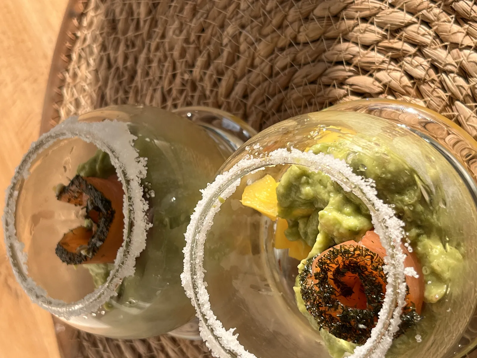Verrines saumon avocat mangue, recette minceur de Laurence